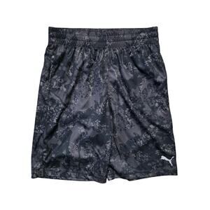 Puma Black Camo Sweat Shorts Boys M (10-12) Elastic Waist Drawstring